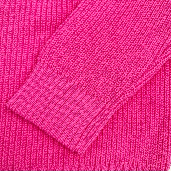 sezane • gary sweater pink creation magnolia button neck 100% organic cotton • s - Picture 7 of 10